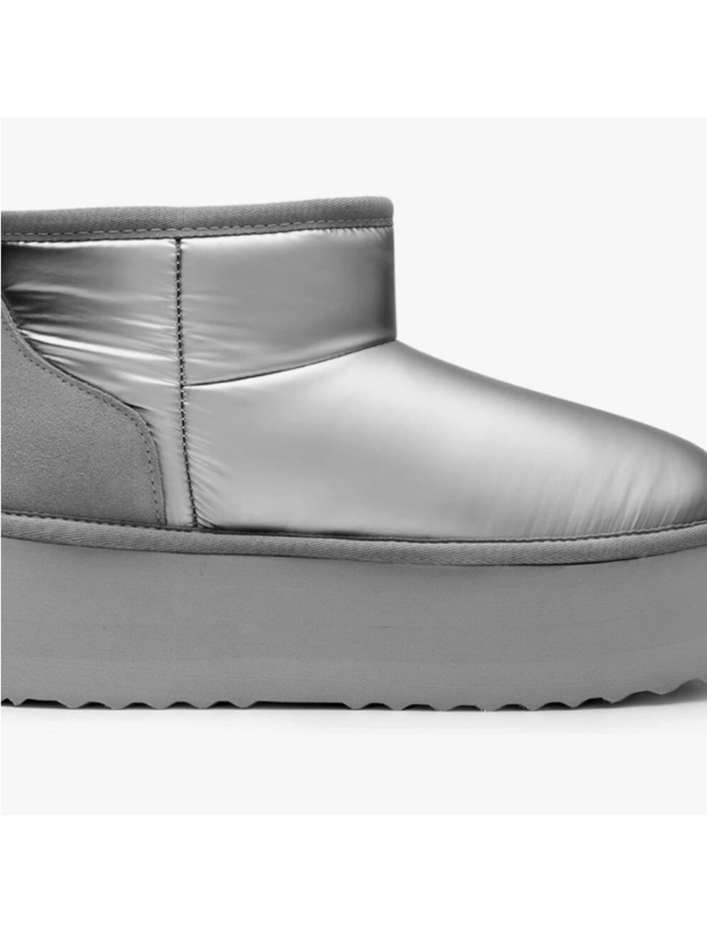 Steve Madden Silver Platform Ankle Boot